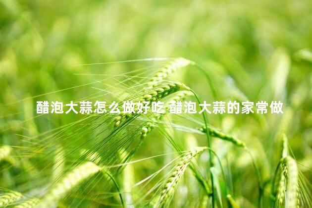 醋泡大蒜怎么做好吃 醋泡大蒜的家常做法 醋泡大蒜怎么做好吃 醋泡大蒜的家常做法