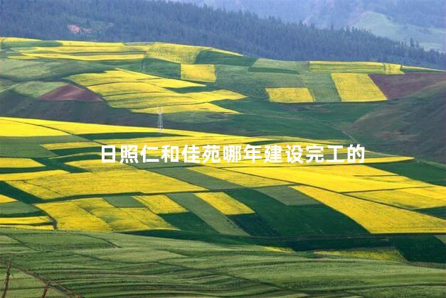 日照仁和佳苑哪年建设完工的