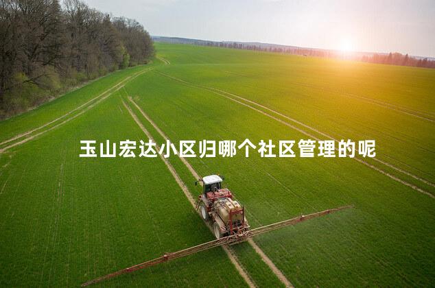 玉山宏达小区归哪个社区管理的呢