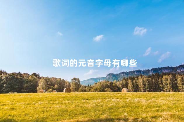 歌词的元音字母有哪些 歌词的元音字母有哪些