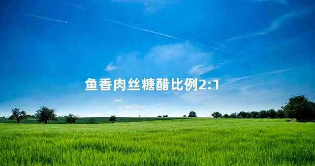 鱼香肉丝糖醋比例2:1 鱼香肉丝糖醋比例2:1