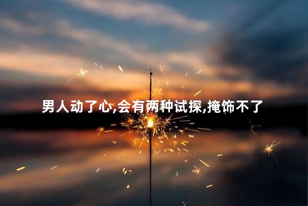 男人动了心,会有两种试探,掩饰不了