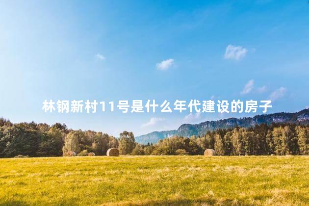 林钢新村11号是什么年代建设的房子 林钢新村11号是什么年代建设的房子