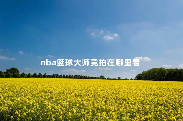 nba篮球大师竞拍在哪里看 nba篮球大师竞拍在哪里看