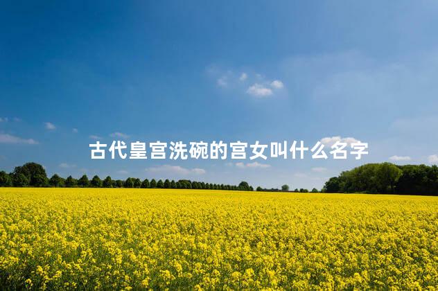 古代皇宫洗碗的宫女叫什么名字 古代皇宫洗碗的宫女叫什么名字