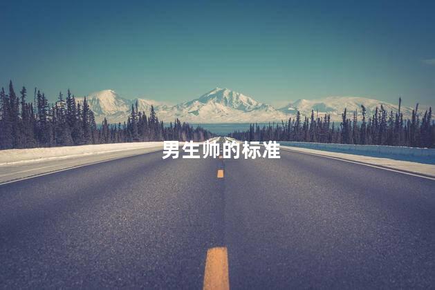 男生帅的标准