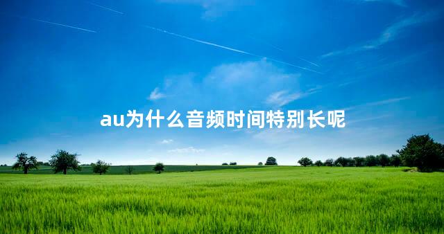 au为什么音频时间特别长呢