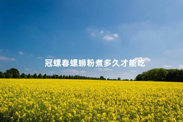冠螺春螺蛳粉煮多久才能吃 冠螺春螺蛳粉煮多久才能吃