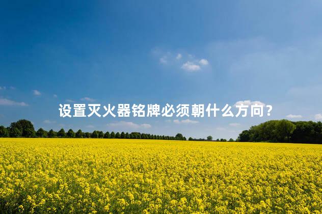 设置灭火器铭牌必须朝什么方向? 设置灭火器铭牌必须朝什么方向?