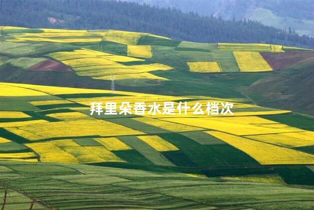 拜里朵香水是什么档次 拜里朵香水是什么档次