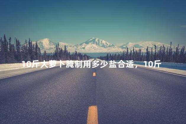 10斤大萝卜腌制用多少盐合适，10斤大萝卜腌制用多少盐合适呢
