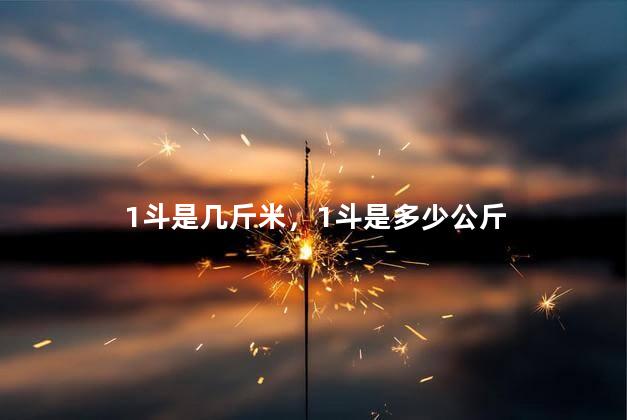 1斗是几斤米，1斗是多少公斤
