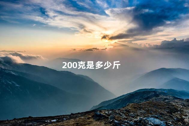 200克是多少斤