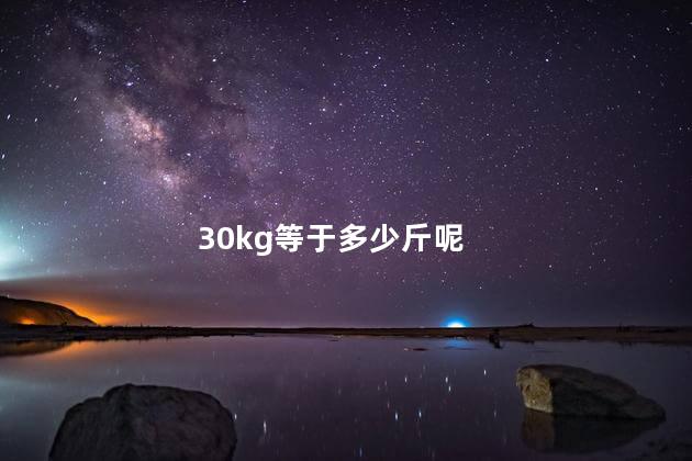 30kg等于多少斤呢