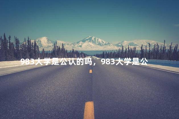 983大学是公认的吗，983大学是公认的吗为什么