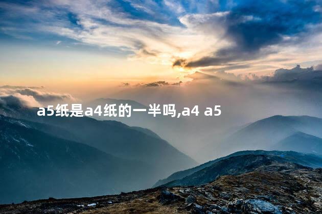 a5纸是a4纸的一半吗,a4 a5 a6 b5的大小示意图 a5纸是a4纸的一半吗,a4 a5 a6 b5的大小示意图