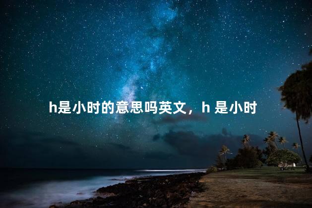 h是小时的意思吗英文，h 是小时