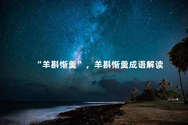“羊斟惭羹”，羊斟惭羹成语解读