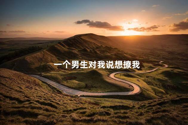一个男生对我说想撩我