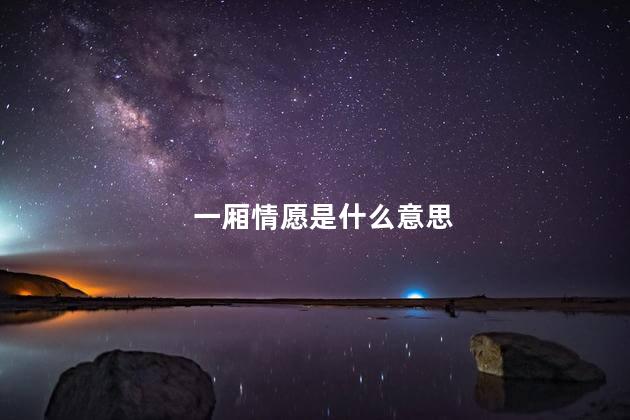 一厢情愿是什么意思