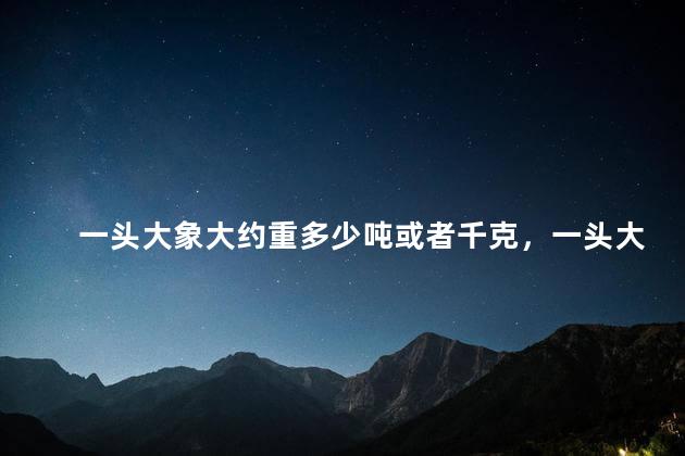 一头大象大约重多少吨或者千克，一头大象大约重多少吨正常