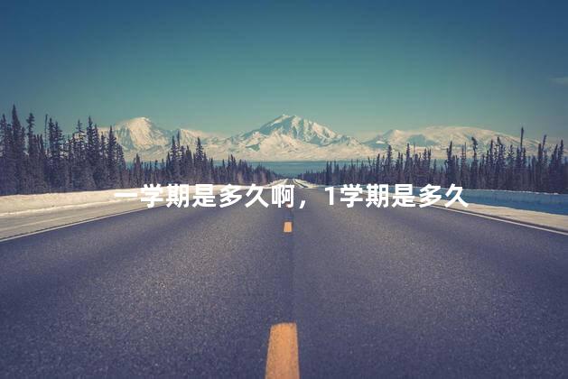 一学期是多久啊，1学期是多久