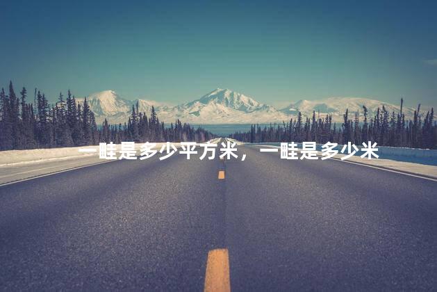 一畦是多少平方米，一畦是多少米