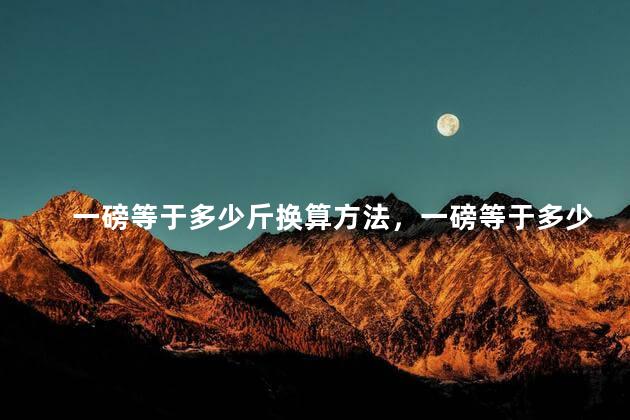 一磅等于多少斤换算方法，一磅等于多少斤kg