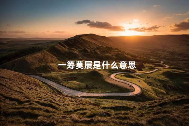 一筹莫展是什么意思
