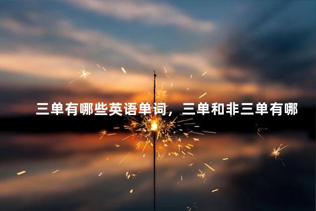 三单有哪些英语单词，三单和非三单有哪些