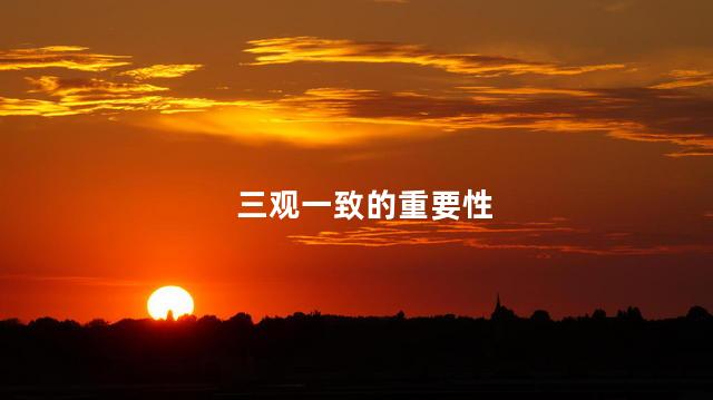 三观一致的重要性
