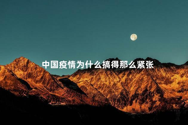 中国疫情为什么搞得那么紧张
