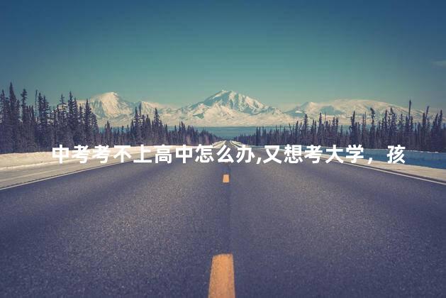 中考考不上高中怎么办,又想考大学，孩子中考考不上高中怎么办