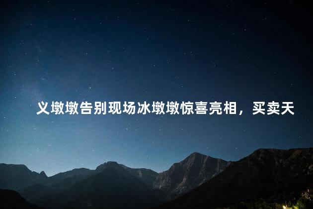 义墩墩告别现场冰墩墩惊喜亮相，买卖天猫店铺的平台