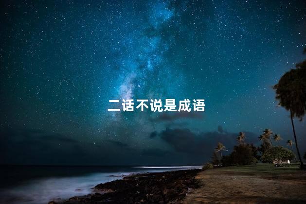 二话不说是成语