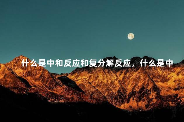 什么是中和反应和复分解反应，什么是中和反应的反应热