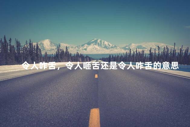 令人咋舌，令人咂舌还是令人咋舌的意思
