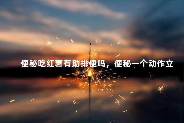 便秘吃红薯有助排便吗，便秘一个动作立马排便