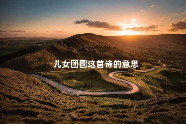 儿女团圆这首诗的意思