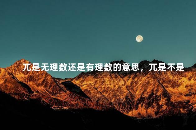 兀是无理数还是有理数的意思，兀是不是有理数？