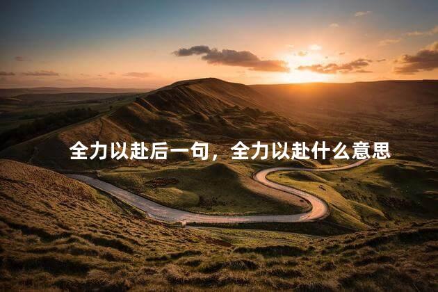 全力以赴后一句，全力以赴什么意思