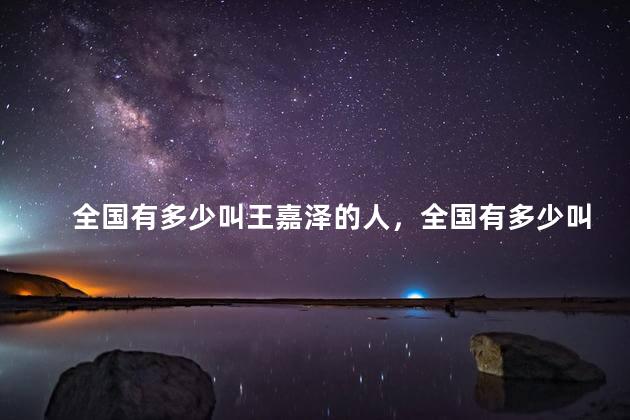 全国有多少叫王嘉泽的人，全国有多少叫王嘉泽的名字