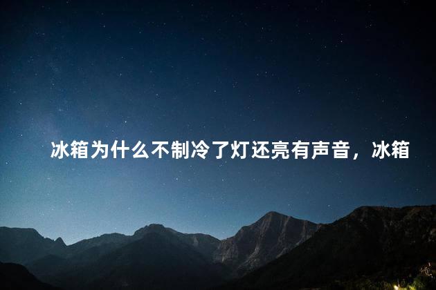冰箱为什么不制冷了灯还亮有声音，冰箱为什么不制冷了灯还亮有声音呢