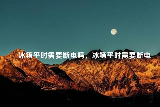 冰箱平时需要断电吗，冰箱平时需要断电吗