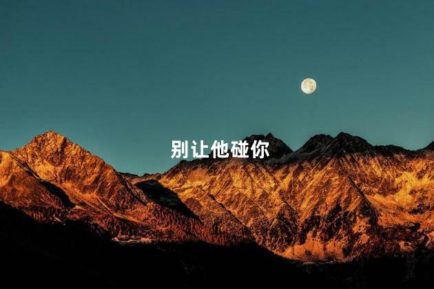 别让他碰你