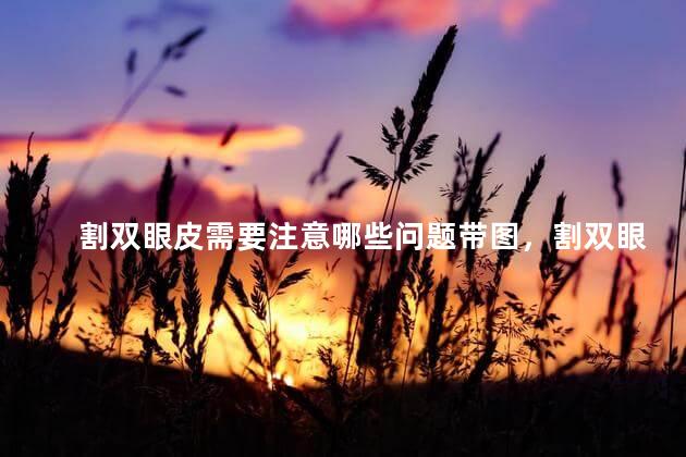割双眼皮需要注意哪些问题带图，割双眼皮应该注意哪些问题