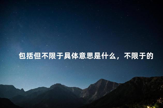 包括但不限于具体意思是什么，不限于的意思是