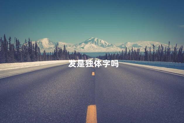 发是独体字吗