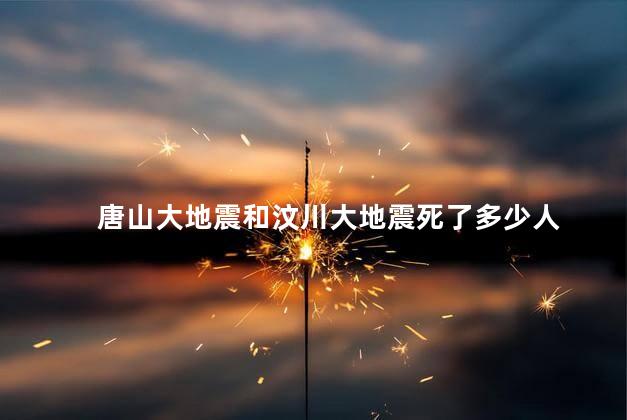 唐山大地震和汶川大地震死了多少人