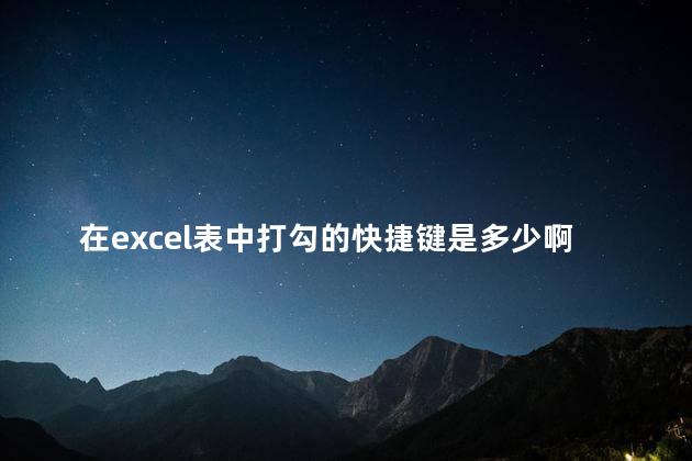 在excel表中打勾的快捷键是多少啊,excel表里打勾快捷键 在excel表中打勾的快捷键是多少啊,excel表里打勾快捷键